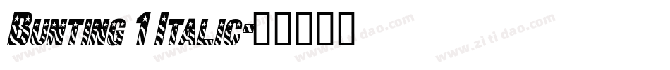 Bunting 1 Italic字体转换